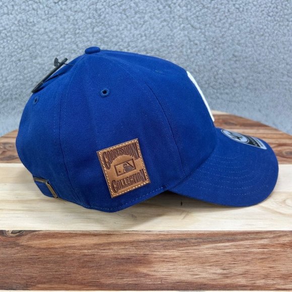 '47 Brand LA Dodgers Brooklyn Dodgers Clean Up MLB Blue Cooperstown Strap Hat - Picture 2 of 5